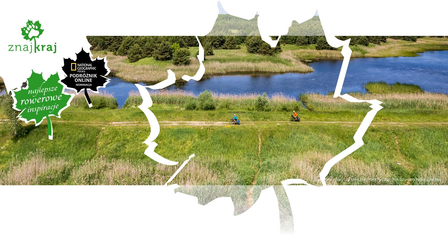 Szlak Doliny Baryczy koło zbiornika Ryczeń