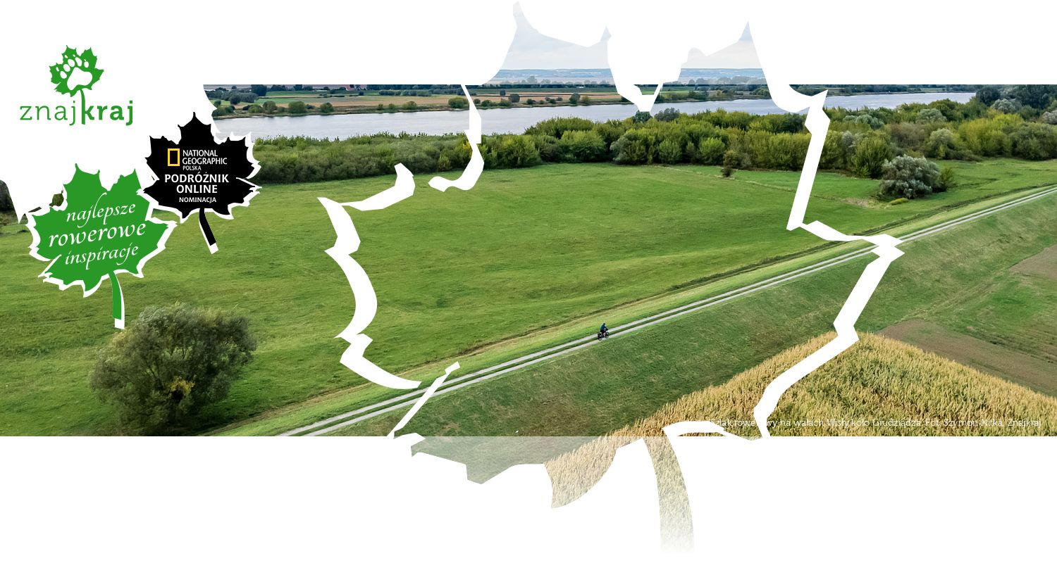 Szlak rowerowy na wałach Wisły koło Grudziądza