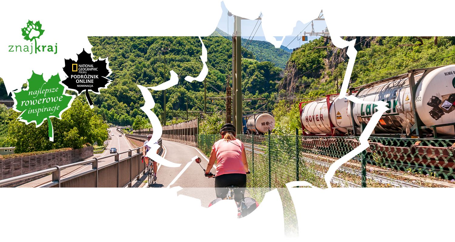 Szlak rowerowy niedaleko Bolzano