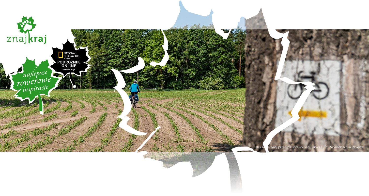 Szlak rowerowy przecina uprawy nad Baryczą