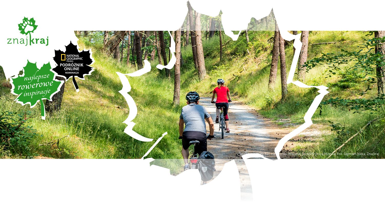 Szlak rowerowy R10 na Mierzei Wiślanej przed Krynicą Morską