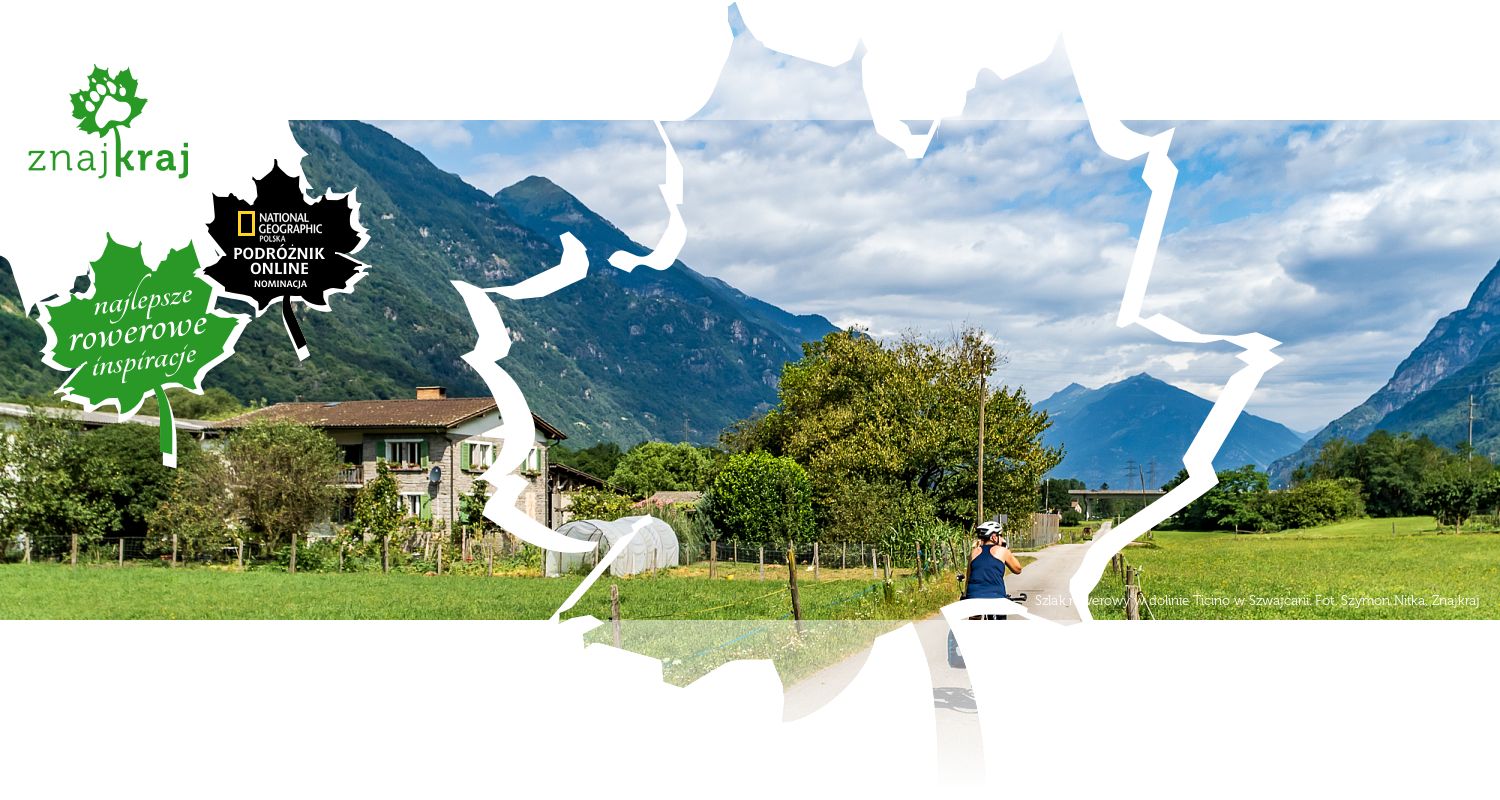 Szlak rowerowy w dolinie Ticino w Szwajcarii