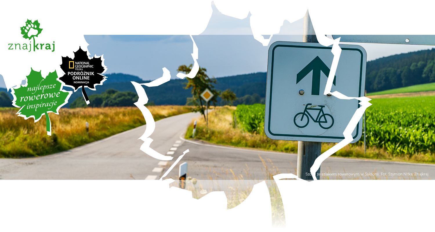 Szosa ze szlakiem rowerowym w Saksonii