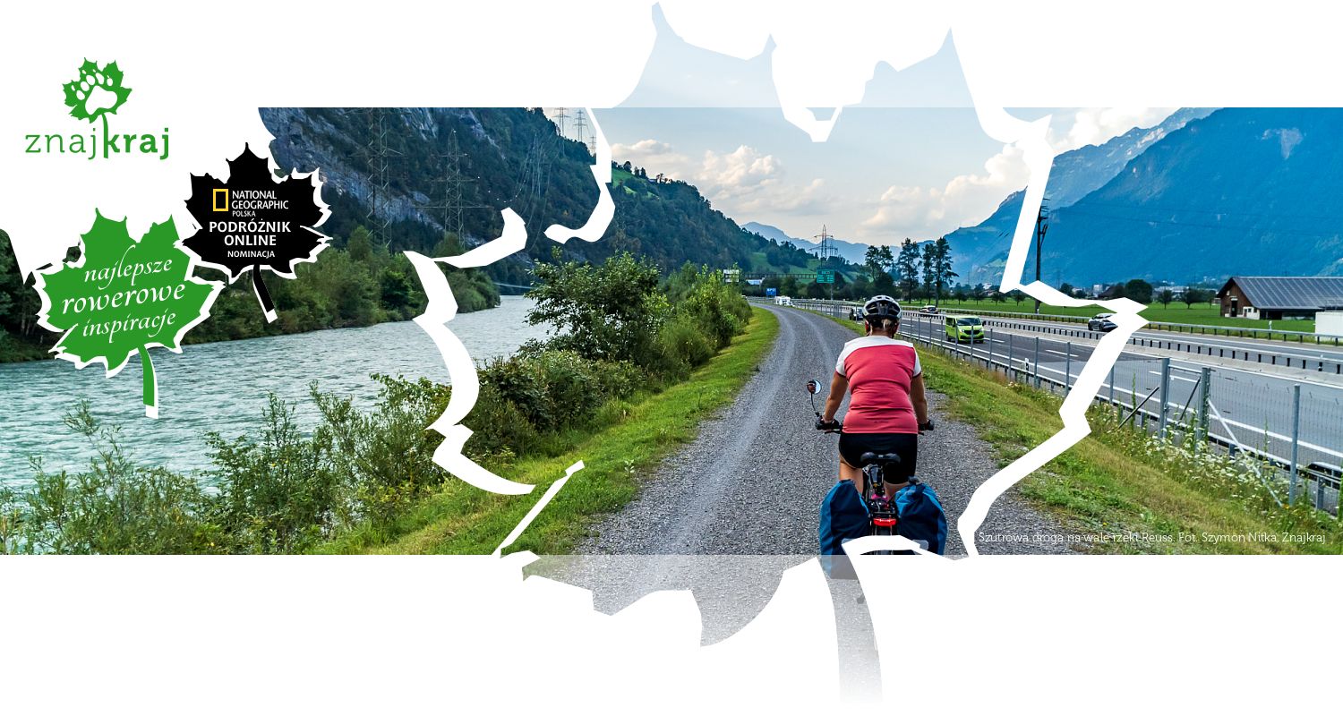 Szutrowa droga na wale rzeki Reuss