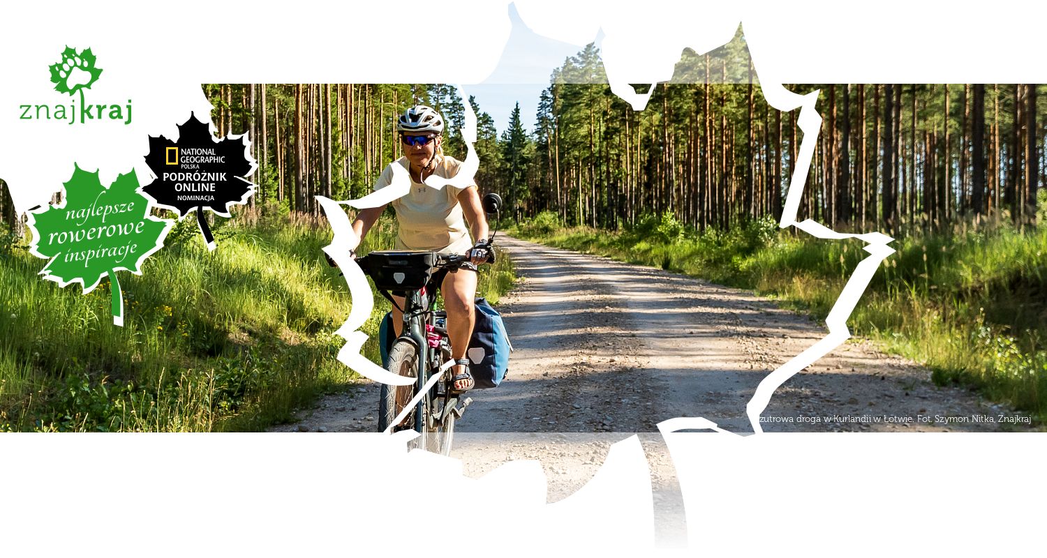 Szutrowa droga w Kurlandii w Łotwie