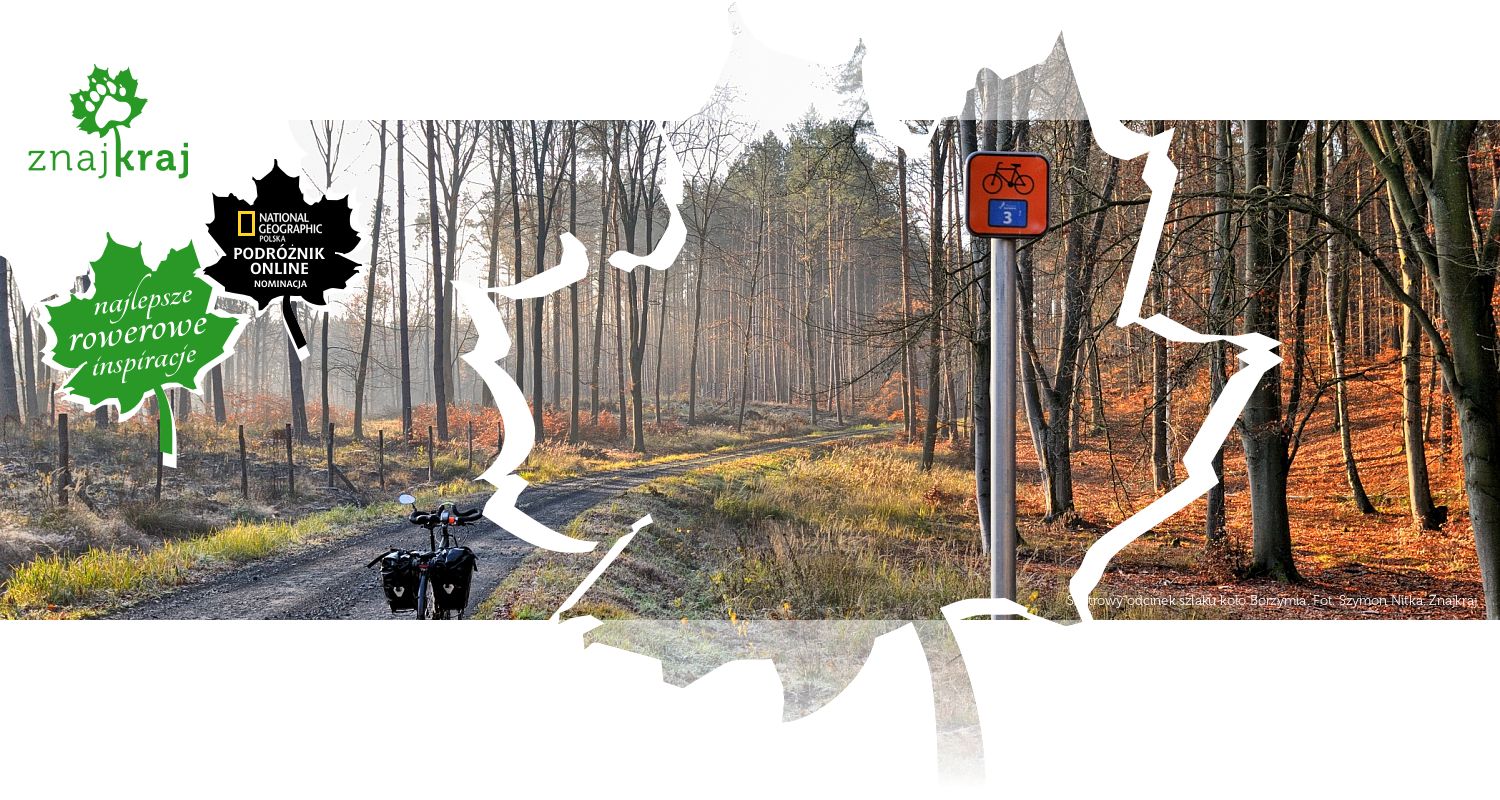 Szutrowy odcinek szlaku koło Borzymia