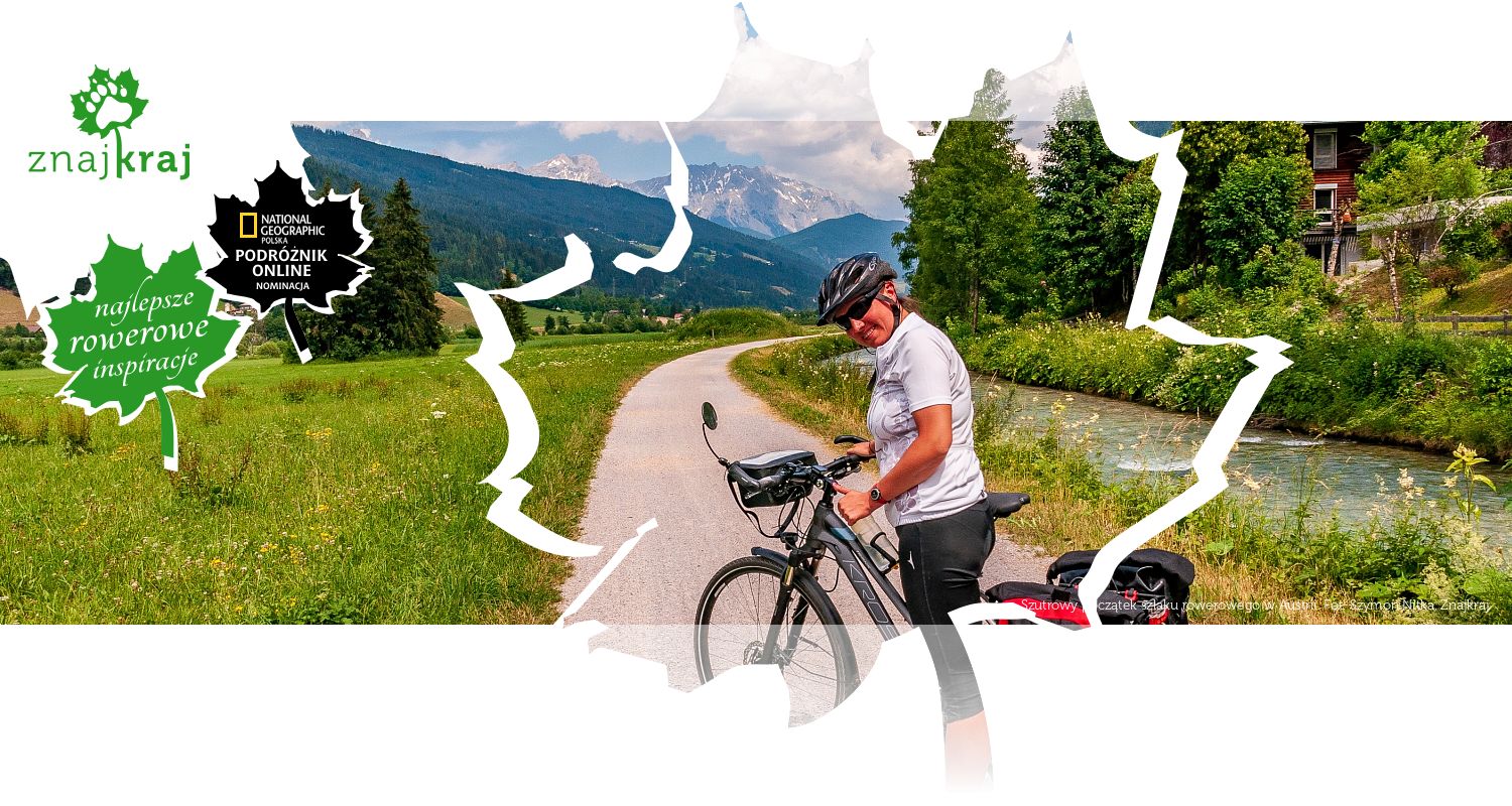 Szutrowy początek szlaku rowerowego w Austrii