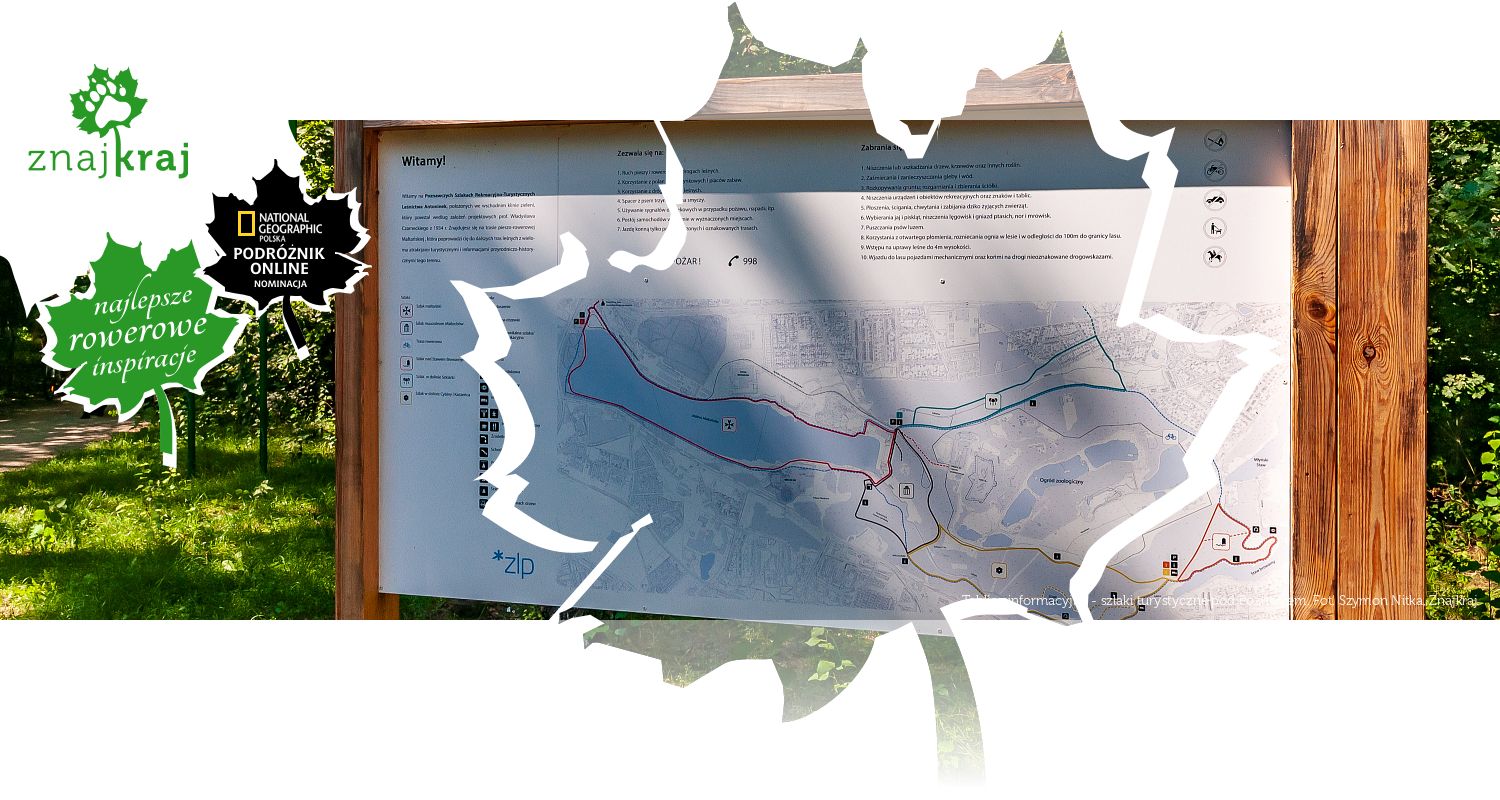 Tablica informacyjna - szlaki turystyczne pod Poznaniem
