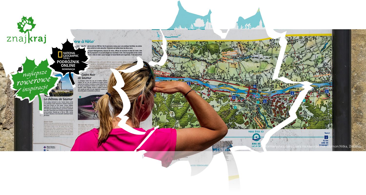 Tablica informacyjna szlaku Loara na rowerze