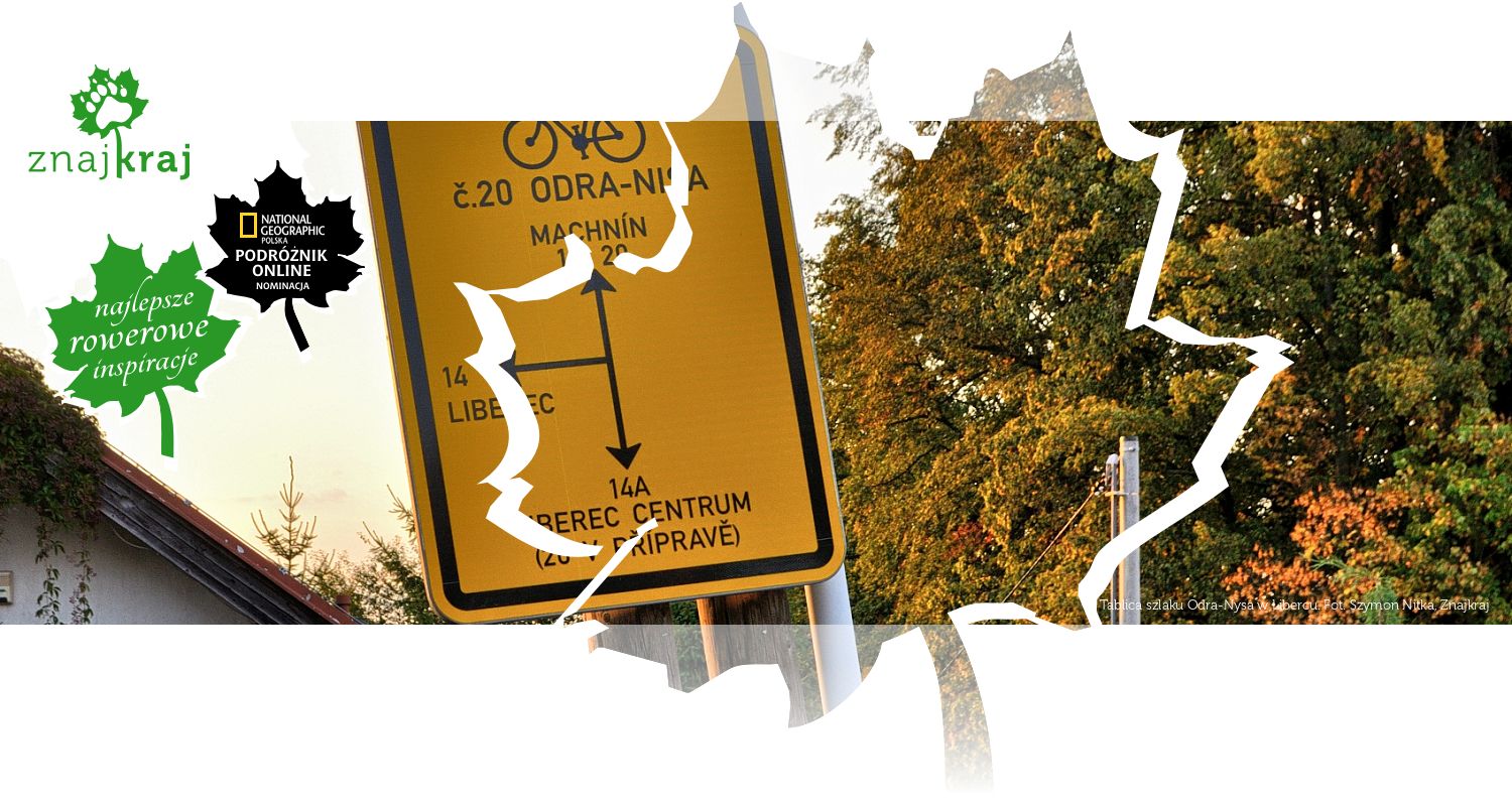 Tablica szlaku Odra-Nysa w Libercu