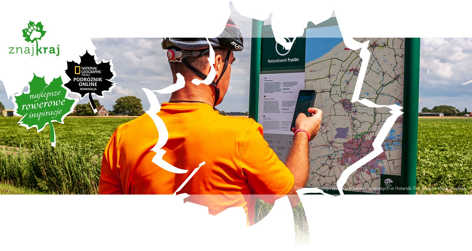 Tablica węzłowego systemu szlaków rowerowych w Holandii