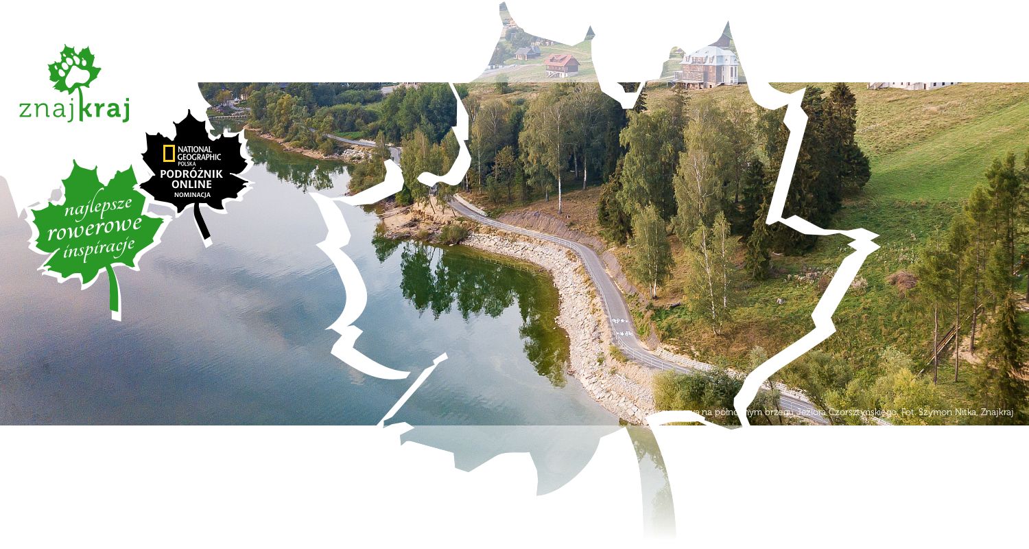 Trasa rowerowa na północnym brzegu Jeziora Czorsztyńskiego