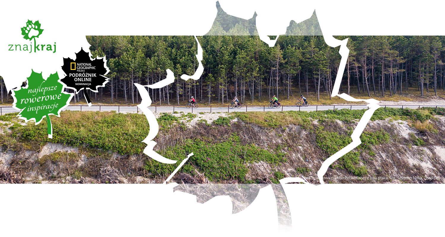 Trasa rowerowa po Mierzei Wiślanej z lotu ptaka