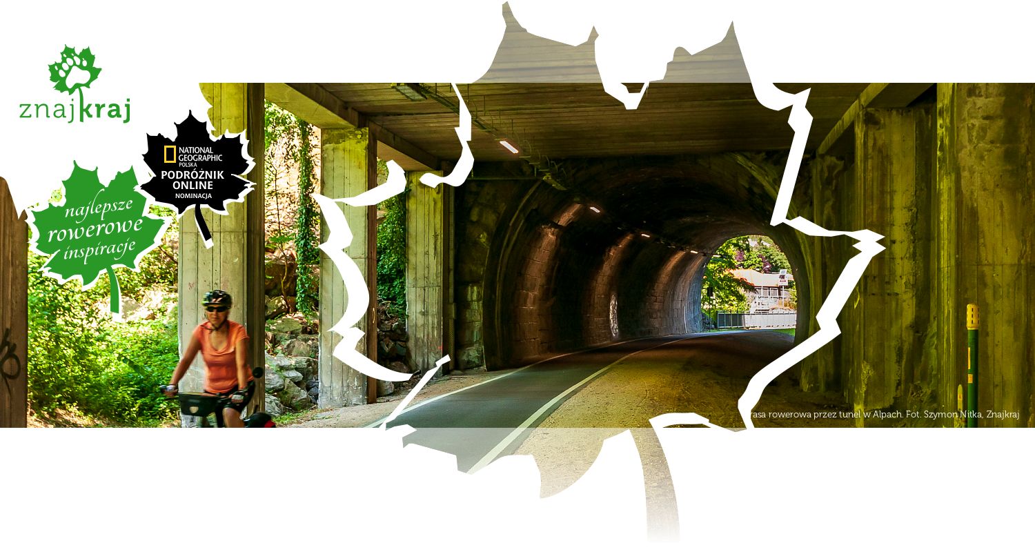 Trasa rowerowa przez tunel w Alpach