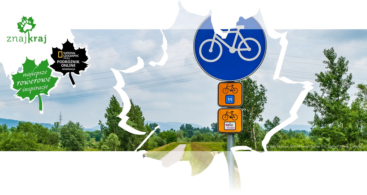 Trasa Velo Dunajec koło Nowego Sącza