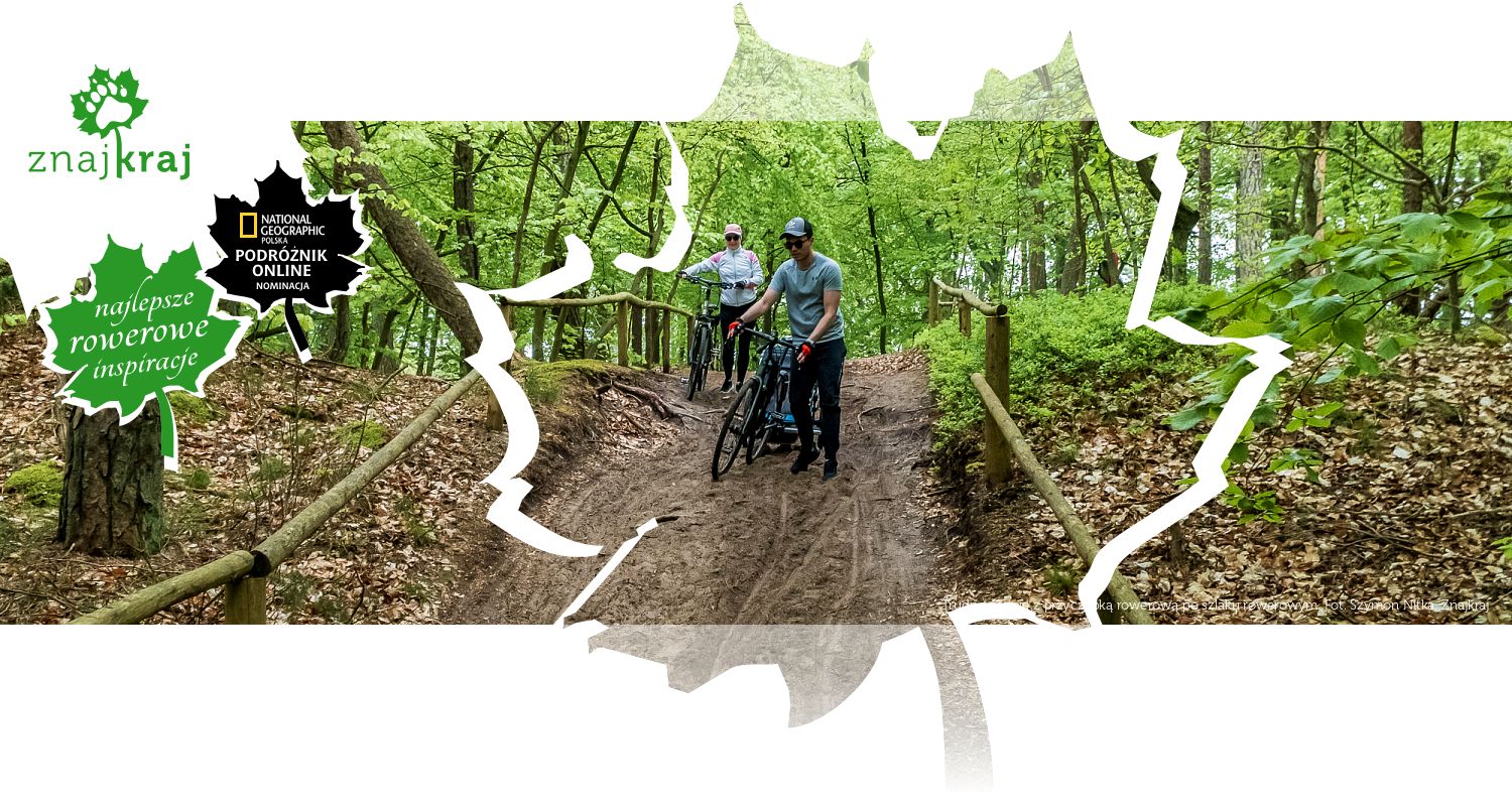 Trudne zejście z przyczepką rowerową po szlaku rowerowym