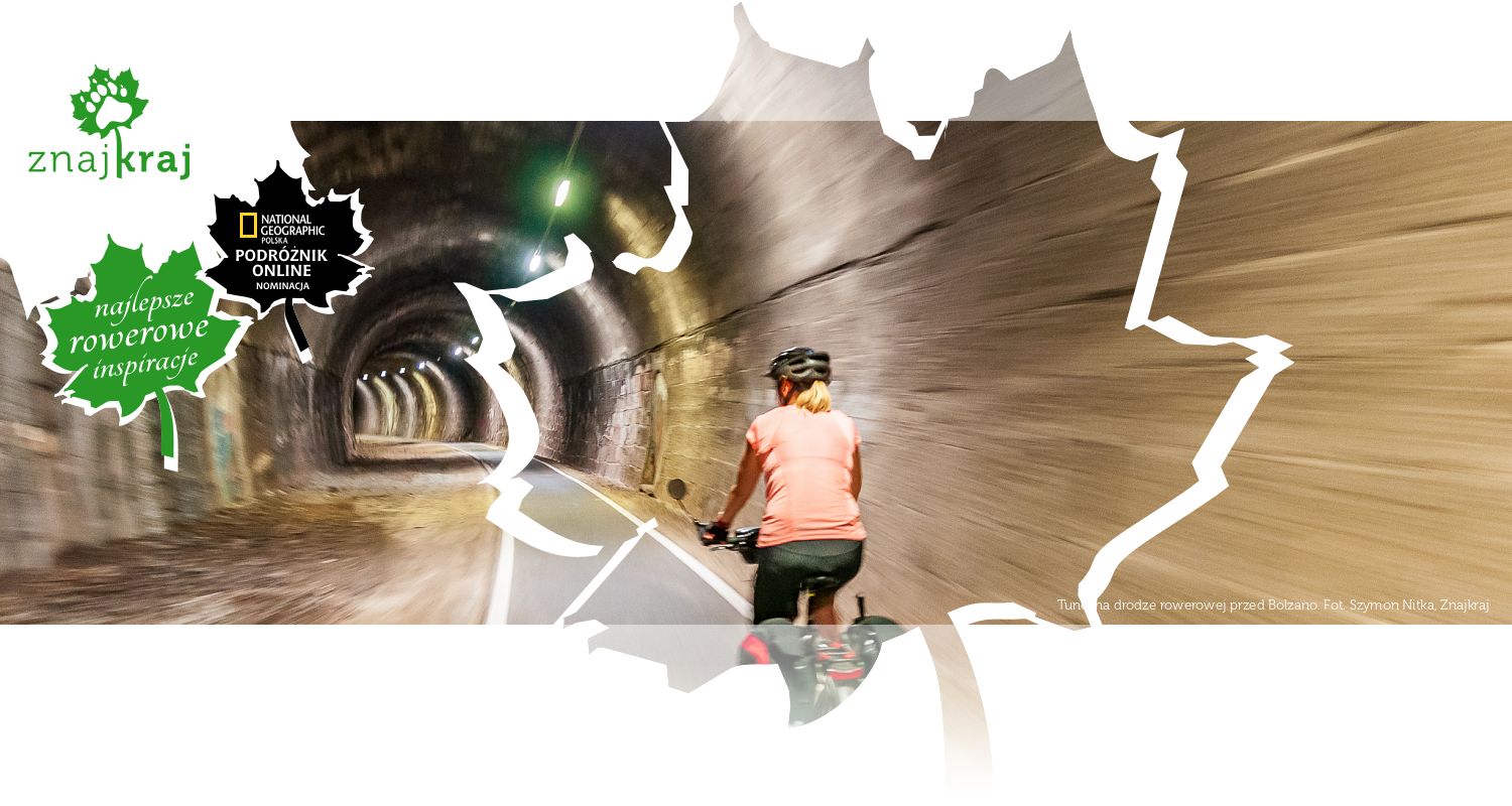 Tunel na drodze rowerowej przed Bolzano