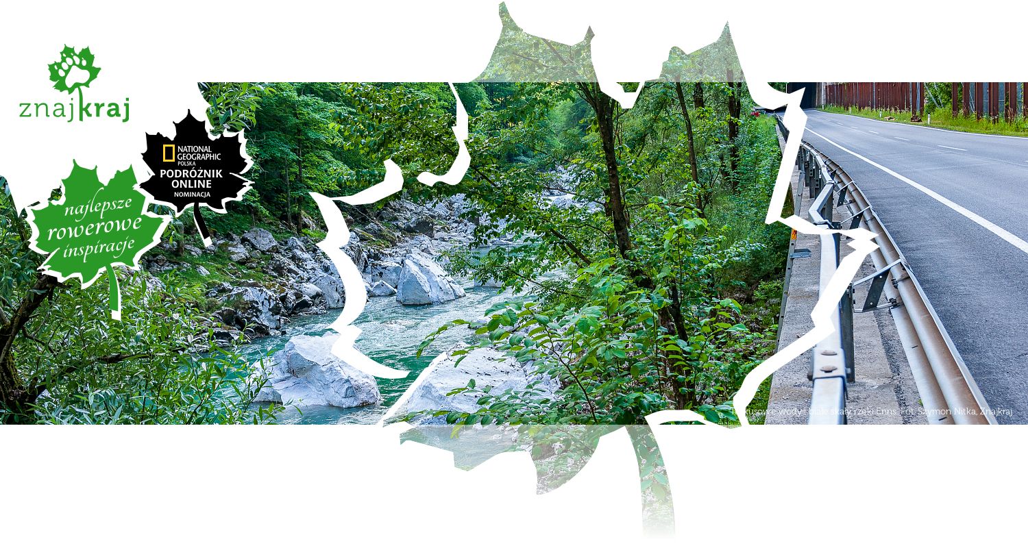 Turkusowe wody i białe skały rzeki Enns