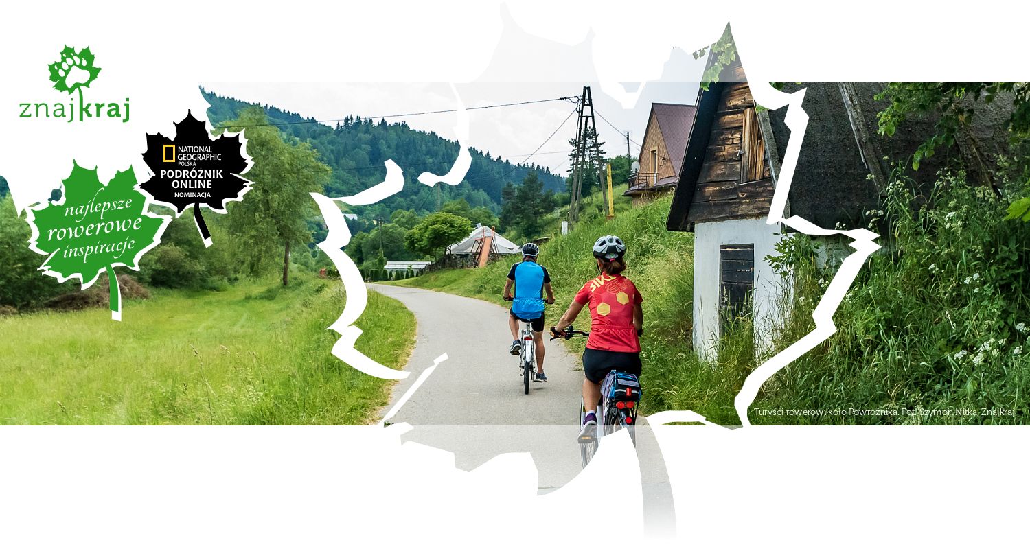Turyści rowerowi koło Powroźnika