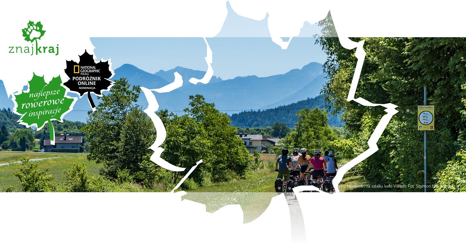 Turyści rowerowi na szlaku koło Villach