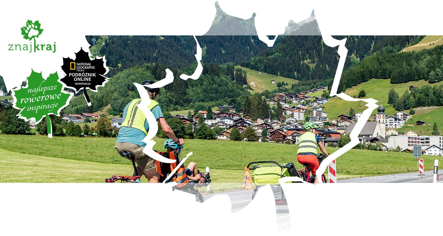 Turyści rowerowi w Alpach Szwajcarskich