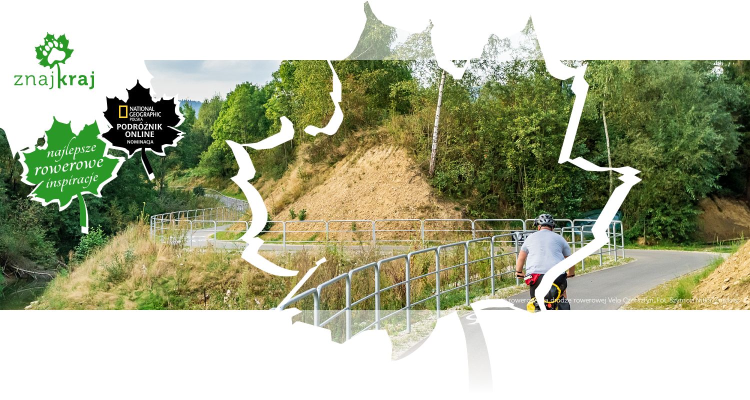 Turysta rowerowy na drodze rowerowej Velo Czorsztyn