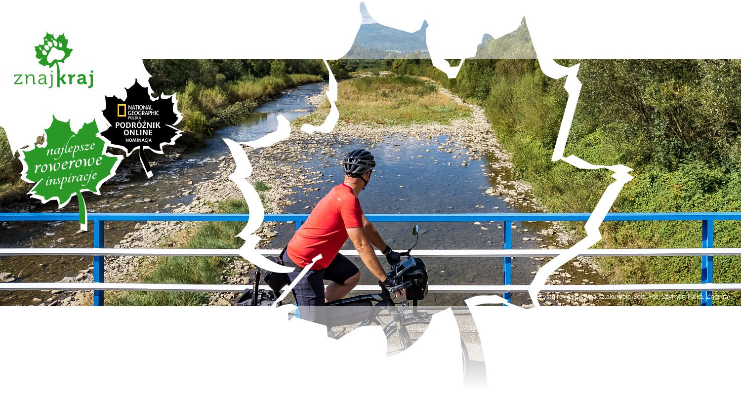 Turysta rowerowy na szlaku Velo Soła