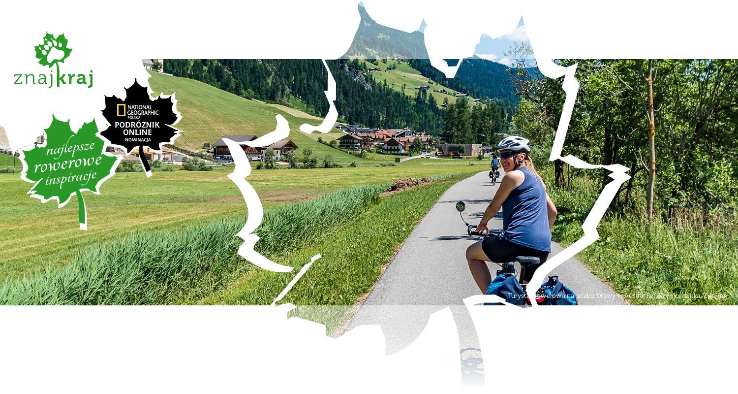 Turystka rowerowa na szlaku Drawy w Austrii