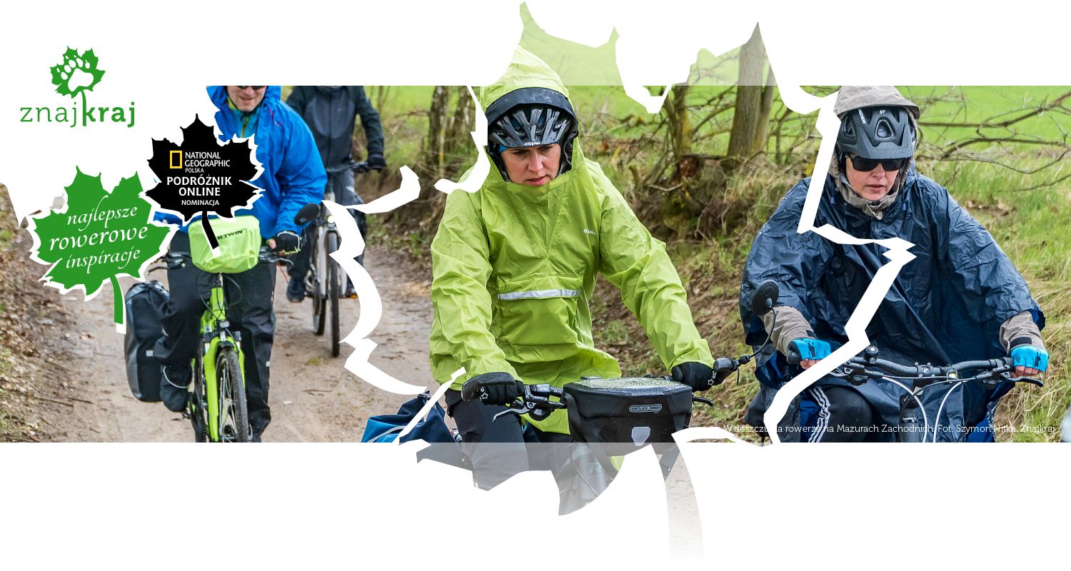 W deszczu na rowerze na Mazurach Zachodnich