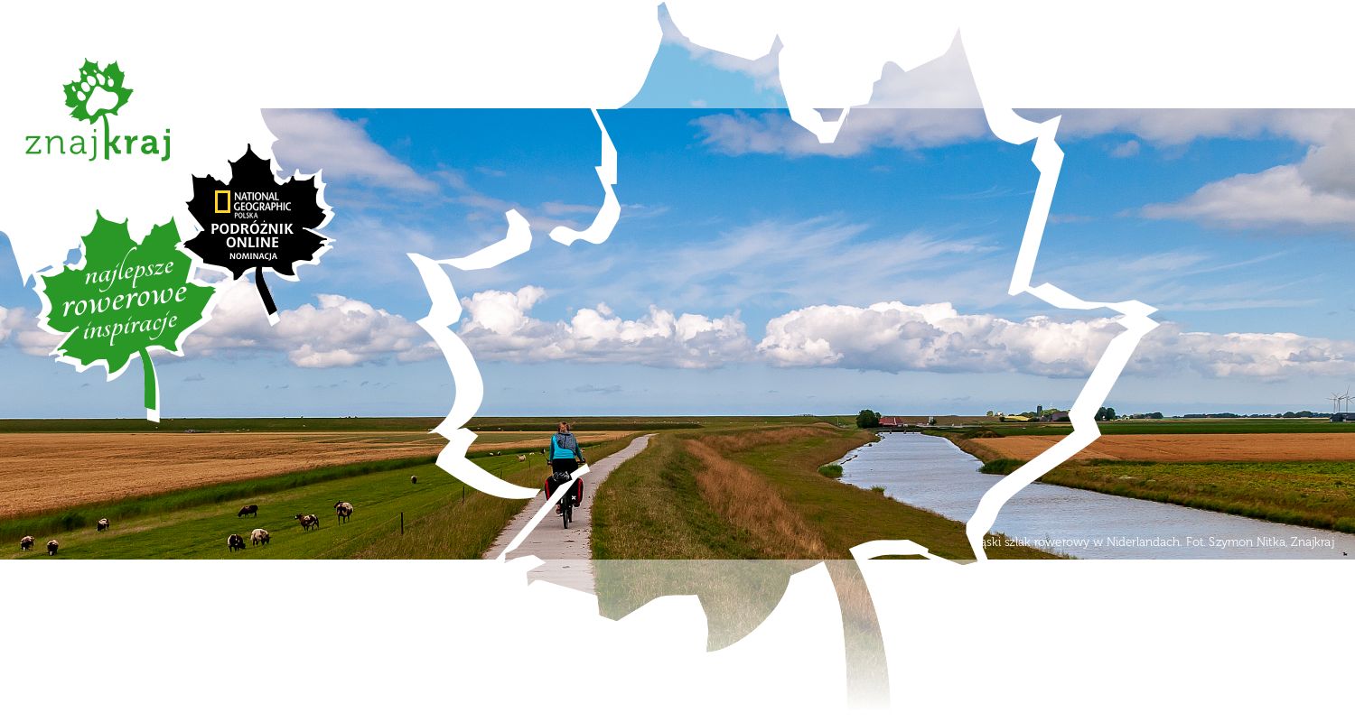 Wąski szlak rowerowy w Niderlandach