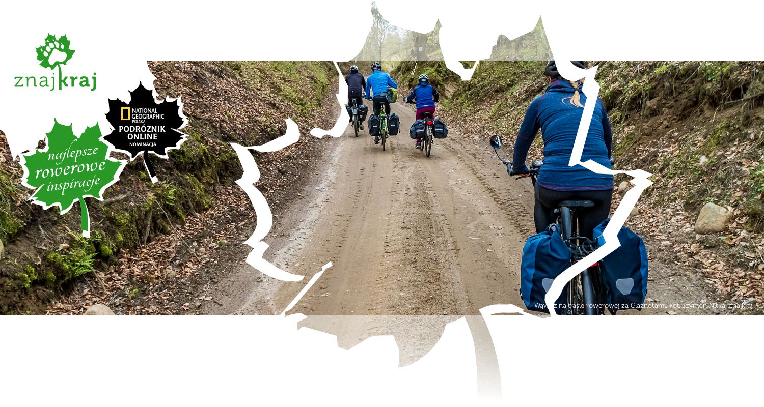 Wąwóz na trasie rowerowej za Glaznotami