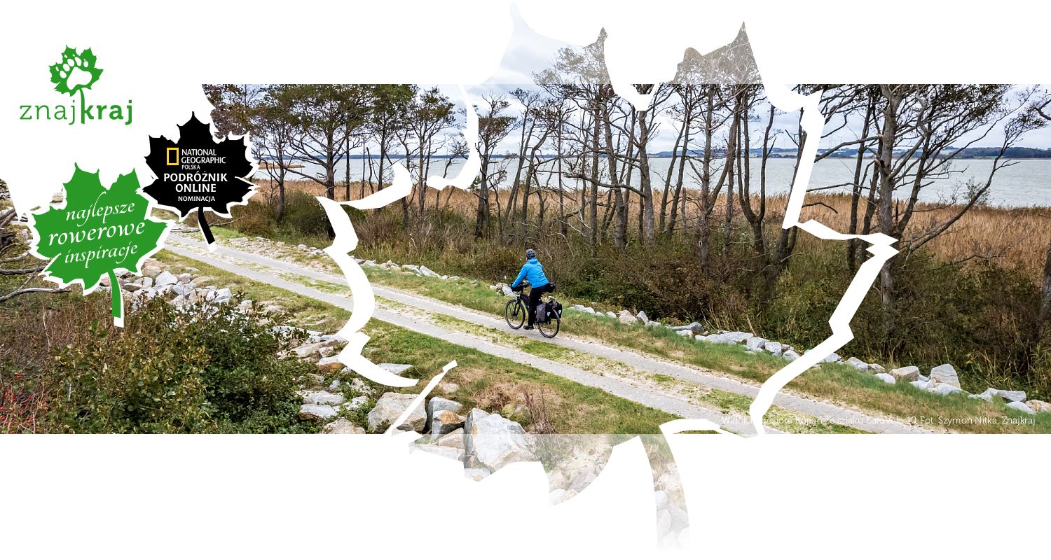 Widok na jezioro Kopań ze szlaku EuroVelo 10