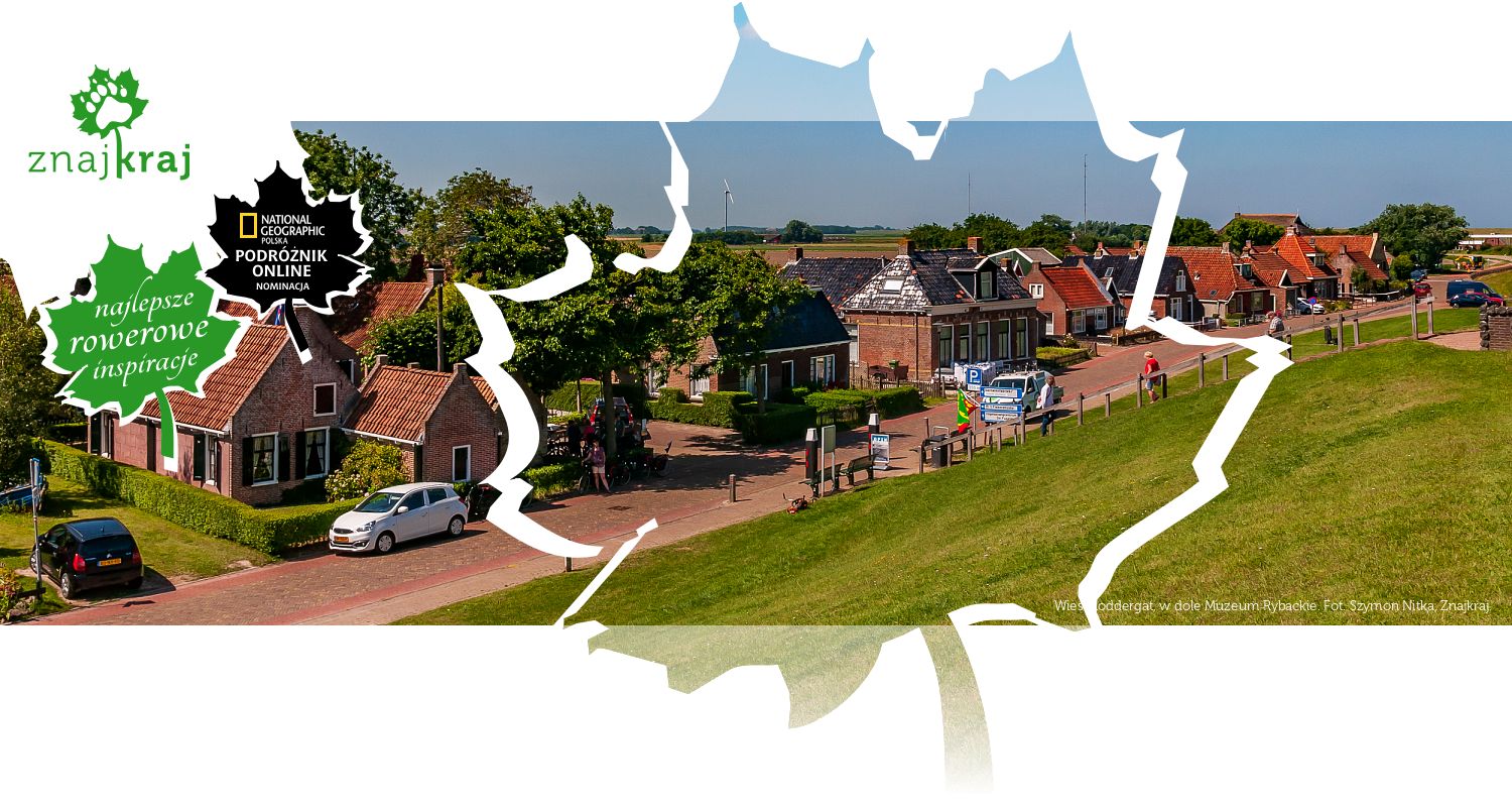 Wieś Moddergat, w dole Muzeum Rybackie