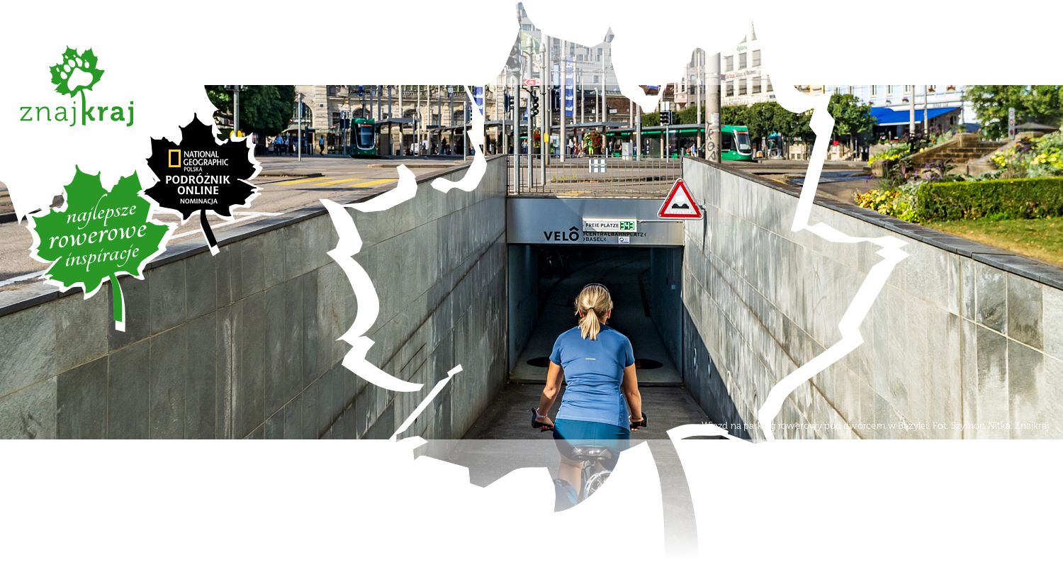 Wjazd na parking rowerowy pod dworcem w Bazylei