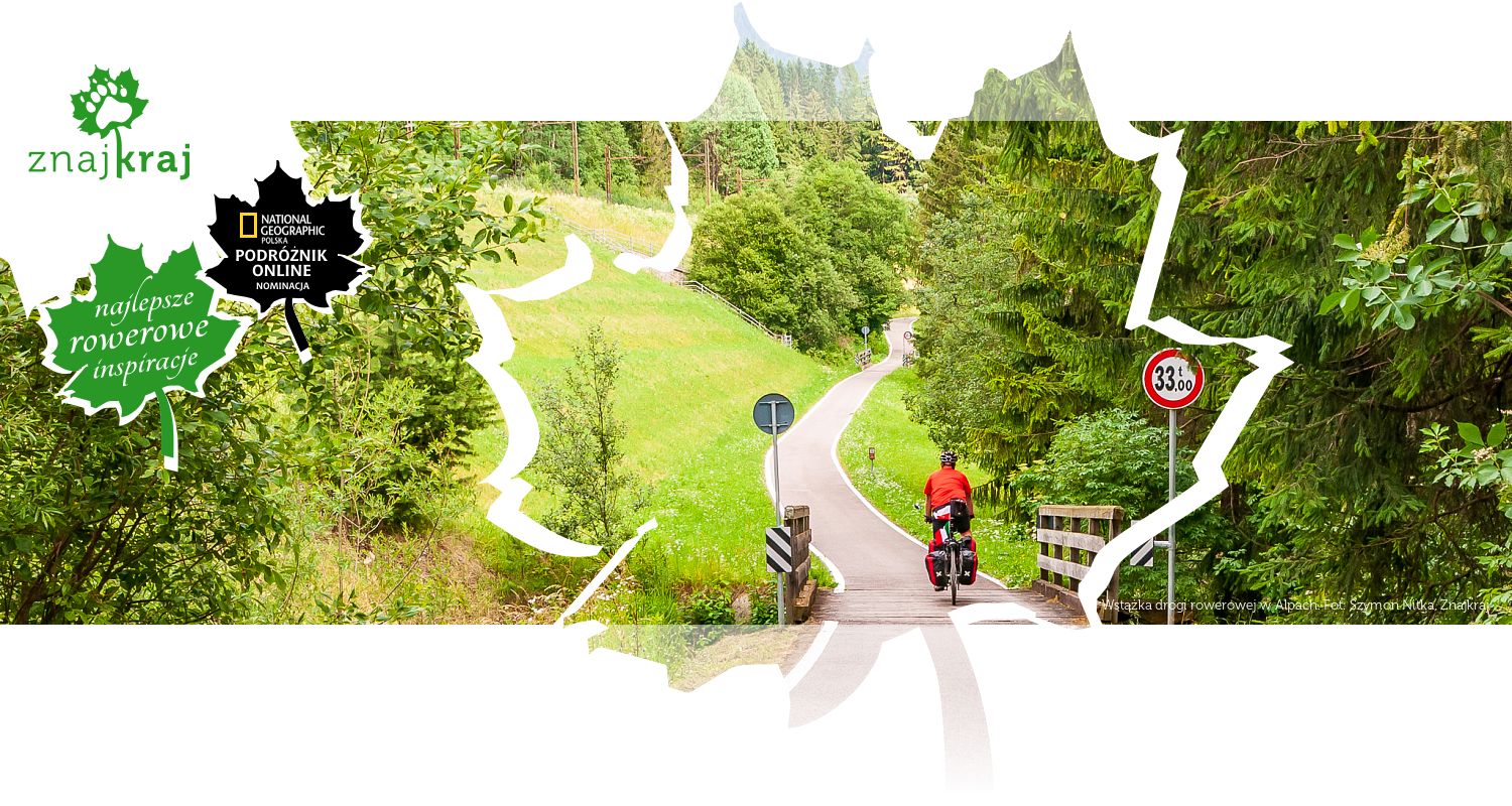 Wstążka drogi rowerowej w Alpach