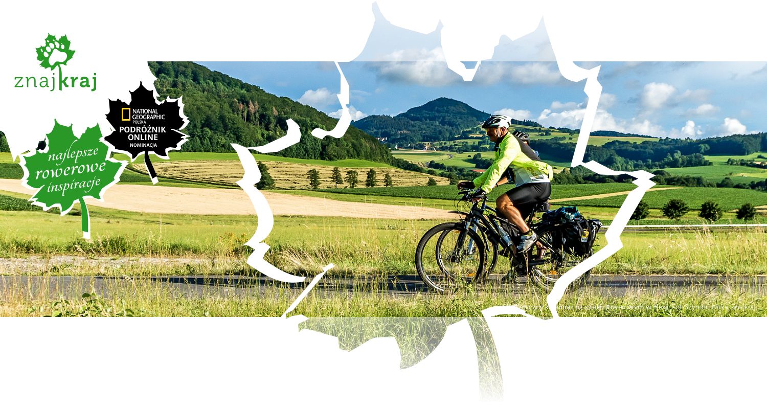 Wulkaniczny krajobraz na szlaku rowerowym w Hesji