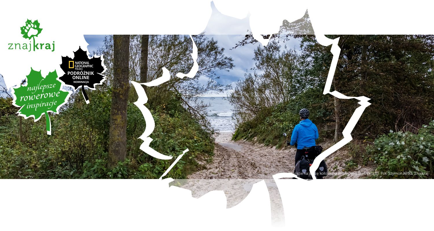 Wyjście na plażę koło drogi rowerowej EuroVelo 10