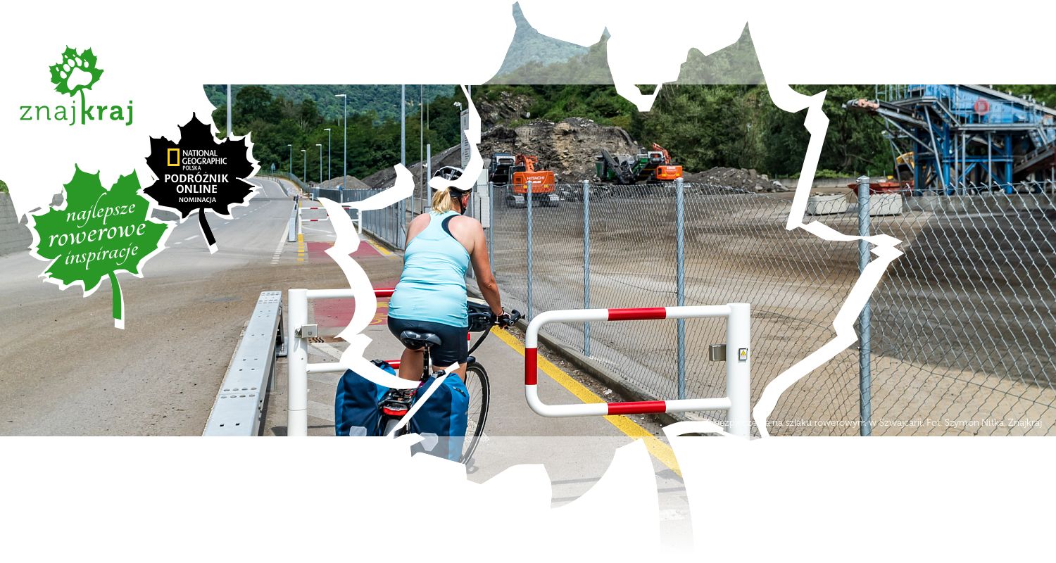 Zabezpieczenia na szlaku rowerowym w Szwajcarii