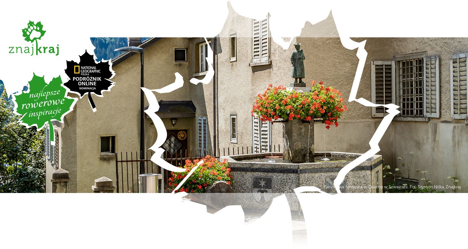 Zabytkowa fontanna w Disentis w Szwajcarii