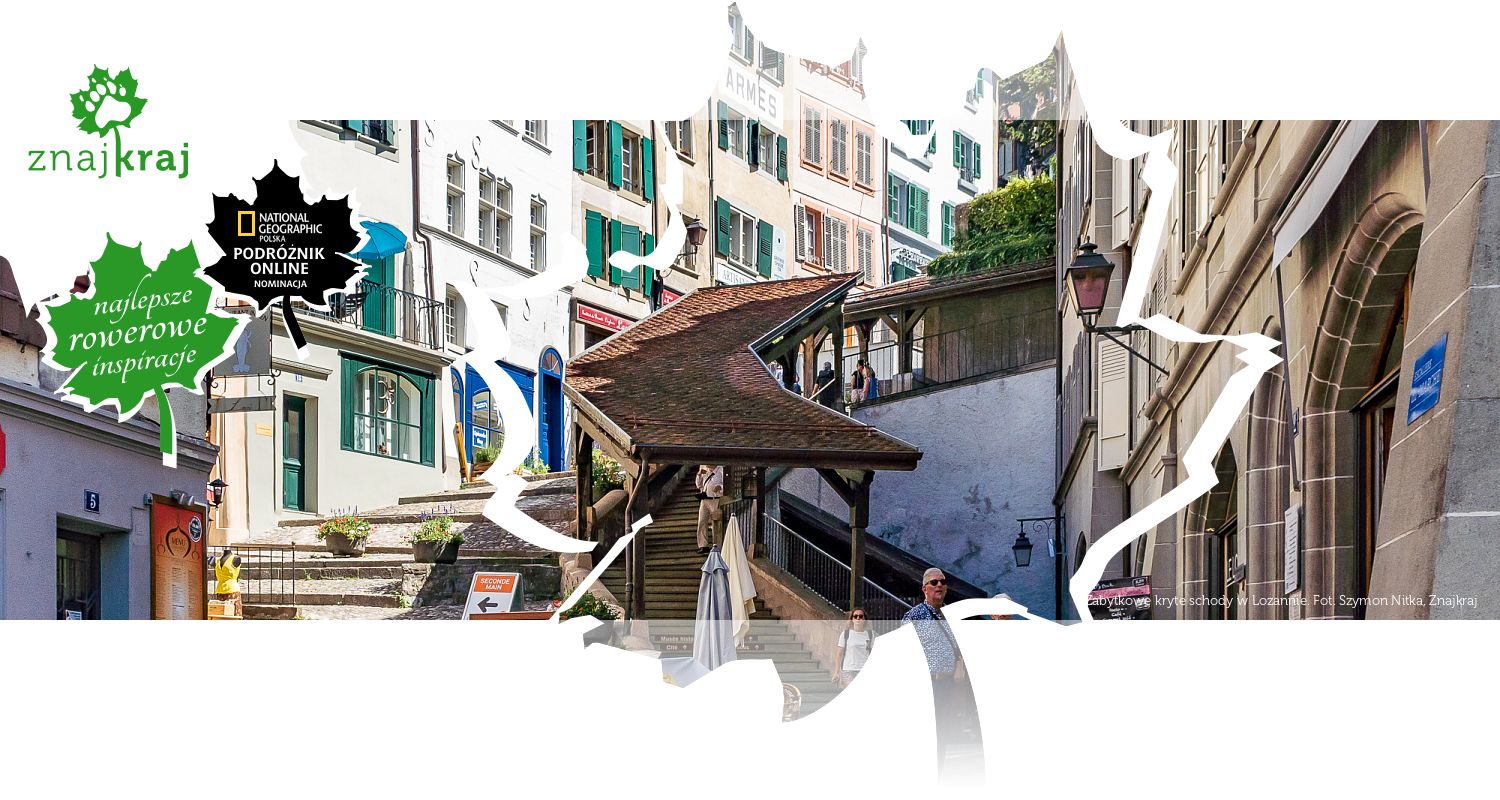 Zabytkowe kryte schody w Lozannie