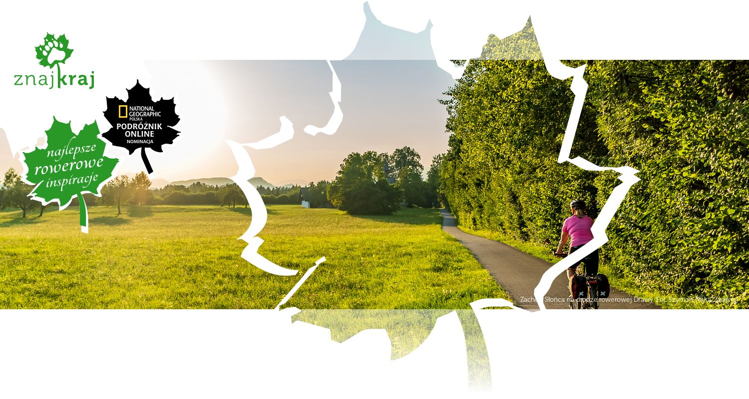 Zachód Słońca na drodze rowerowej Drawy