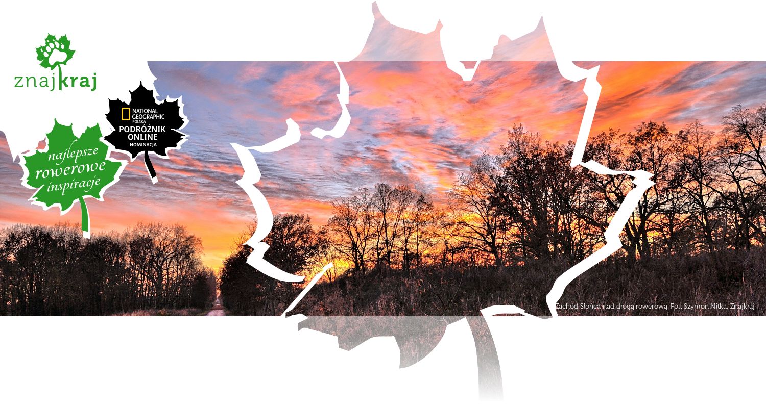 Zachód Słońca nad drogą rowerową