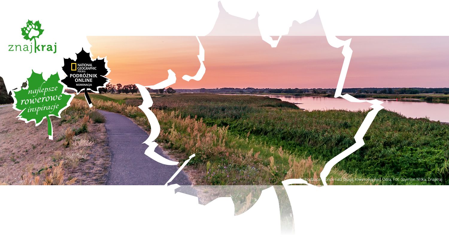 Zachodzące Słońce nad drogą rowerową nad Odrą