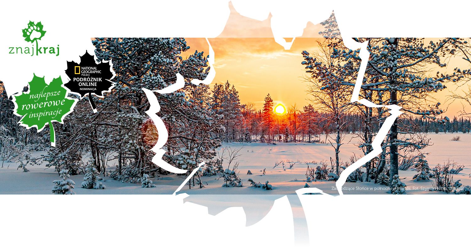 Zachodzące Słońce w północnej Finlandii