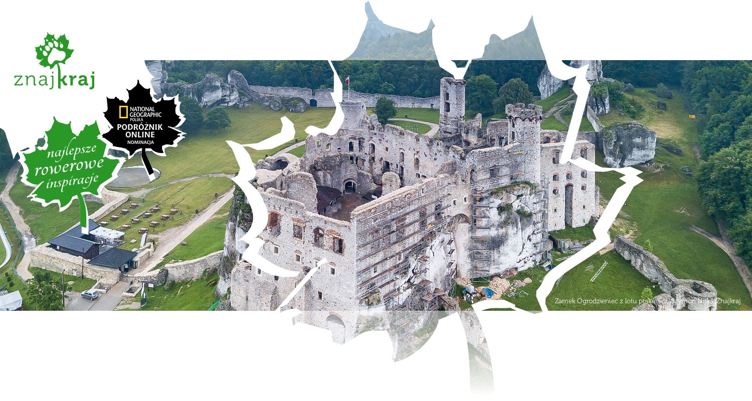 Zamek Ogrodzieniec z lotu ptaka