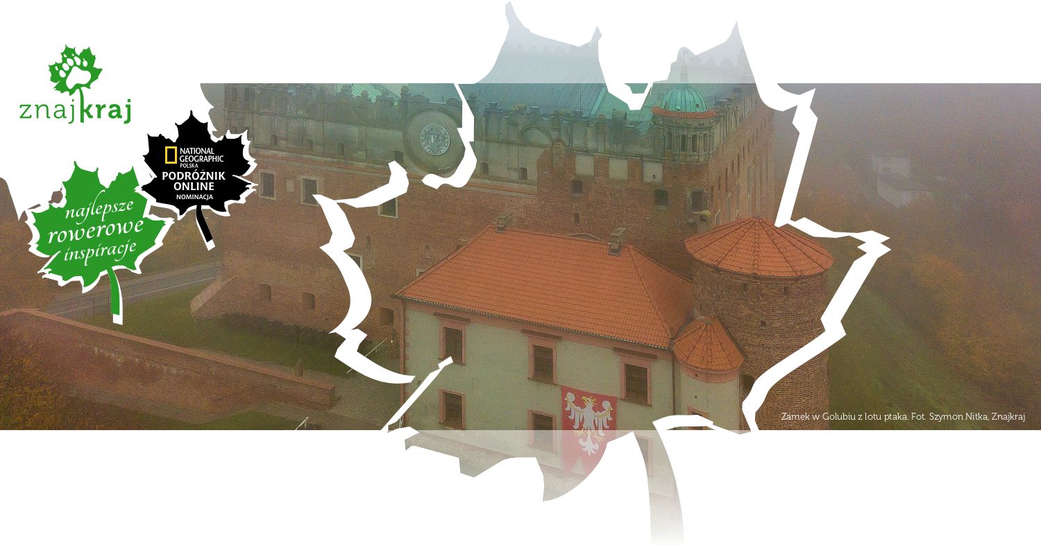 Zamek w Golubiu z lotu ptaka