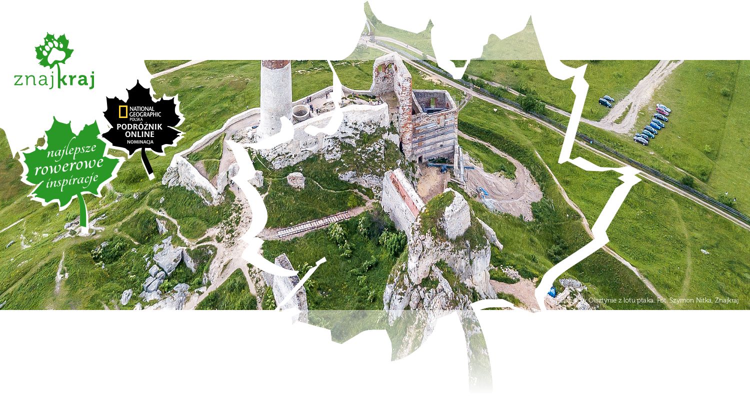 Zamek w Olsztynie z lotu ptaka