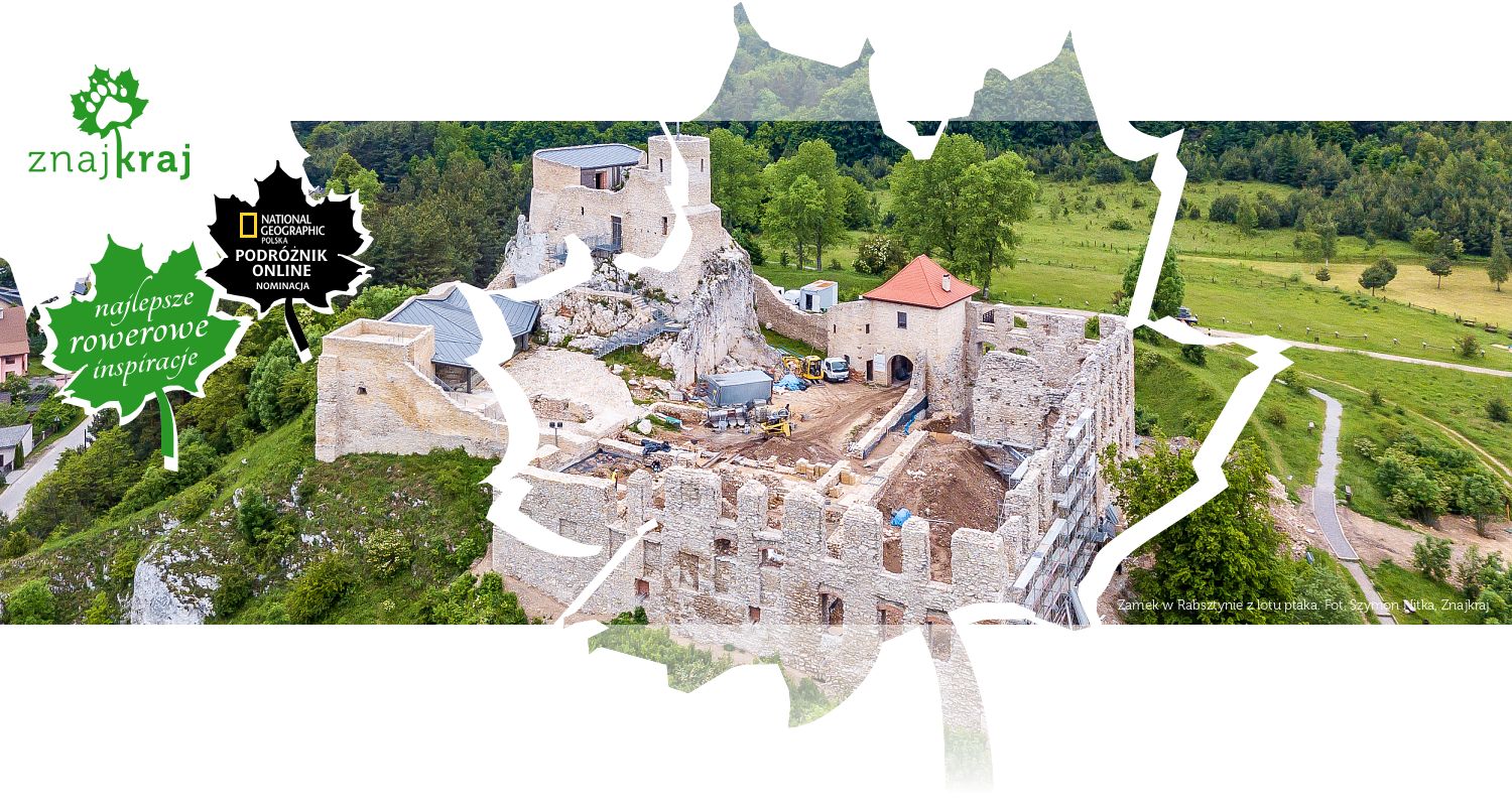 Zamek w Rabsztynie z lotu ptaka