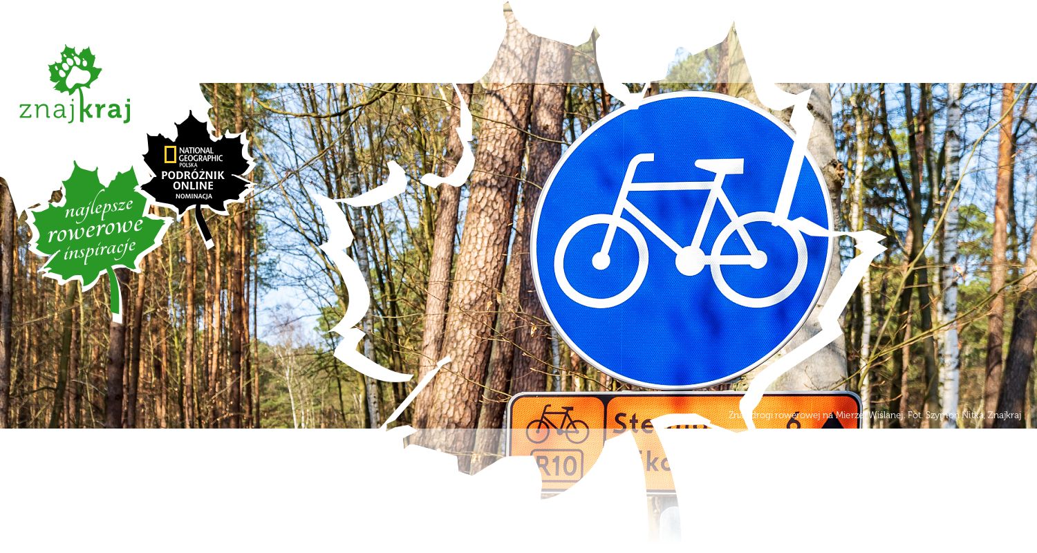 Znak drogi rowerowej na Mierzei Wiślanej