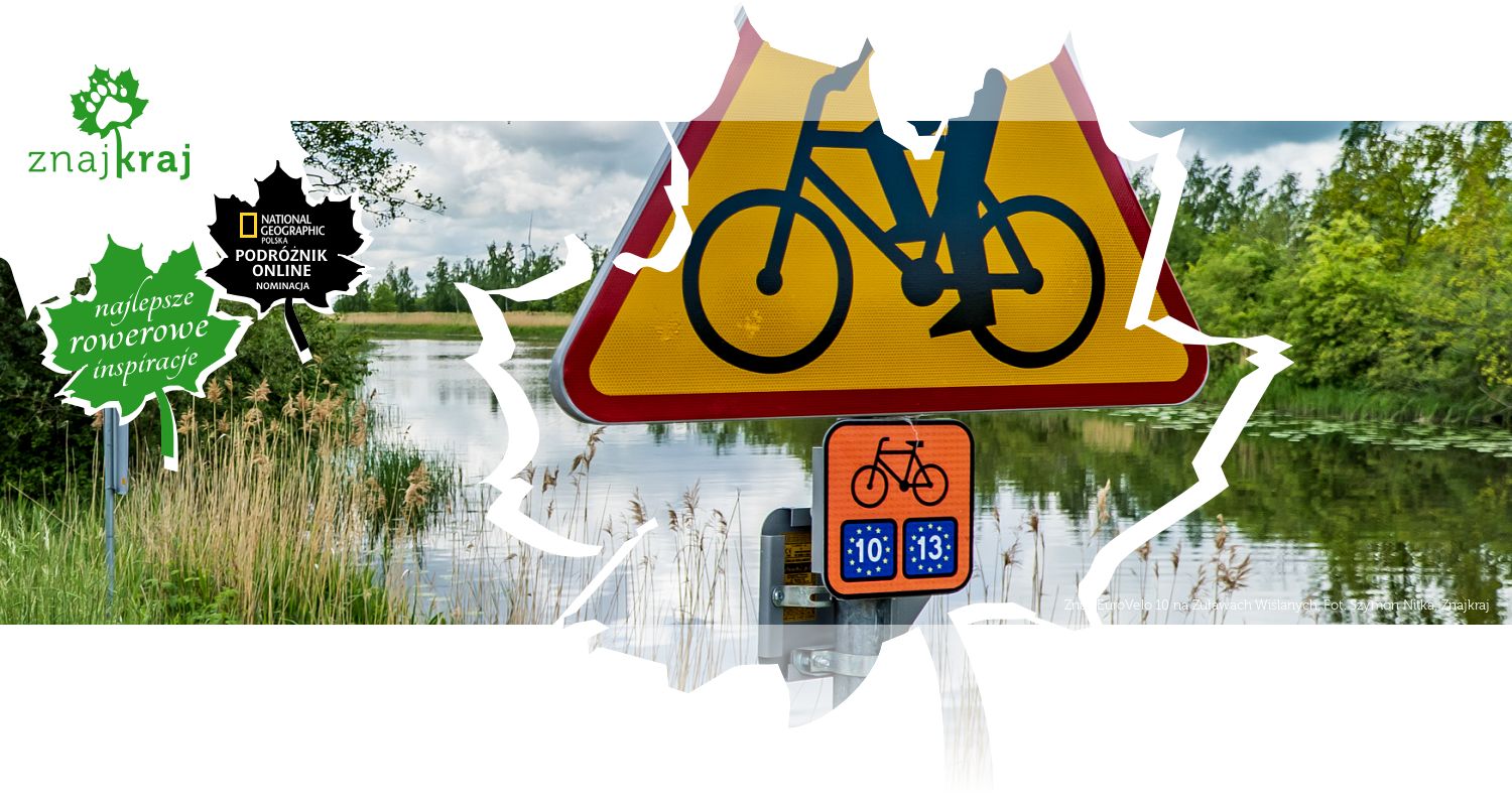 Znak EuroVelo 10 na Żuławach Wiślanych